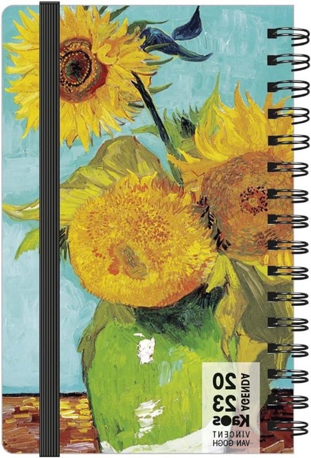Weekplanner Spiraal - Agenda Notitieboek - Afspraken Plannen - Met Bladwijzer - 9 x 14 cm - Zonnebloemen Print