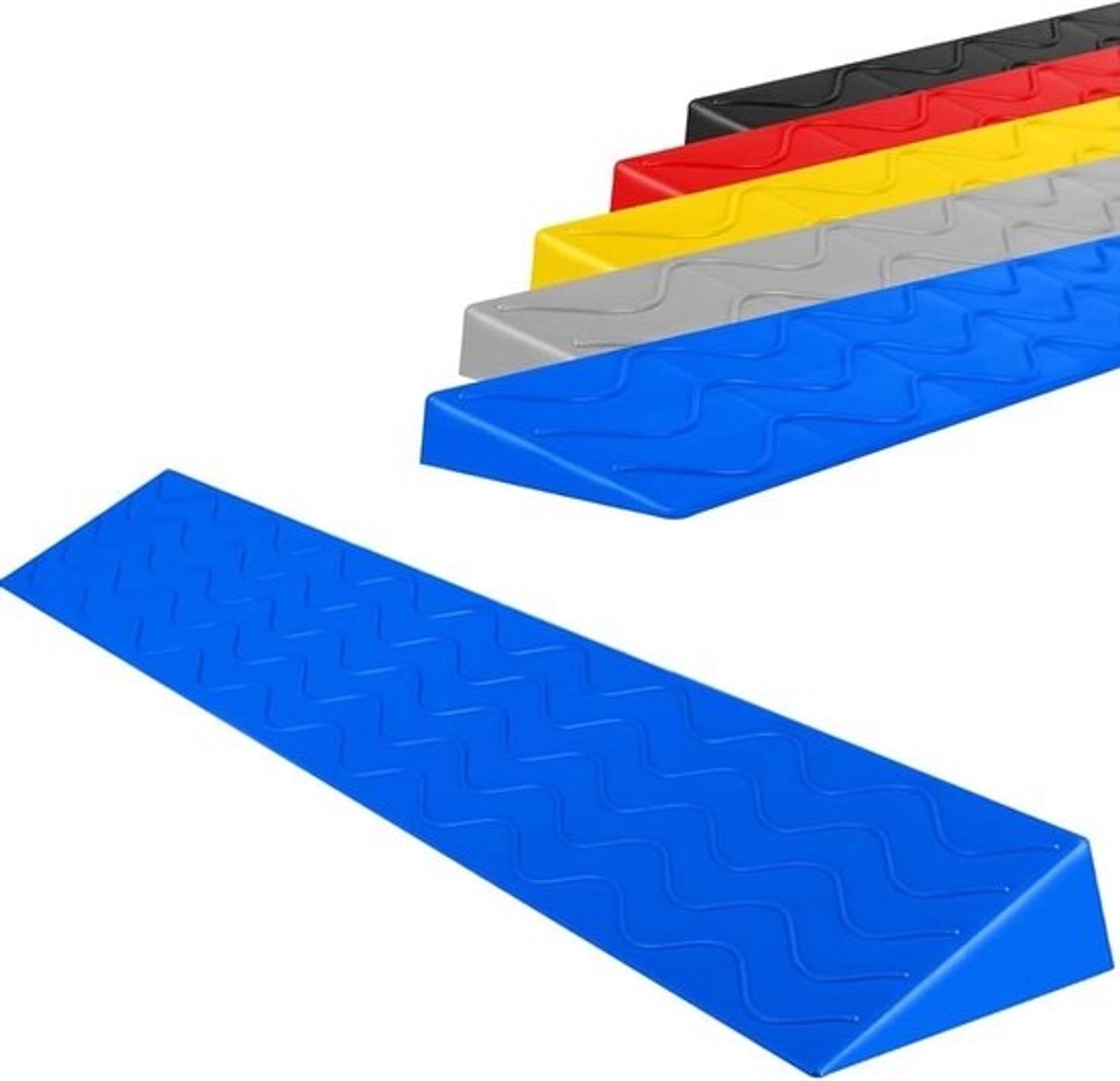 Drempelhelling - Oprijplaat - Rolstoel Gebruik - Antislip textuur - 100x7x1 cm - Blauw