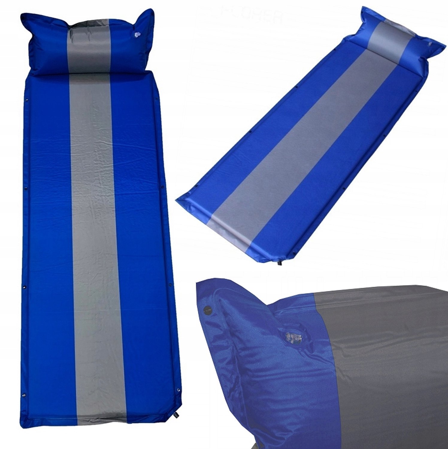 Zelfopblazende Kampeer Mat met Ingebouwde Kussen - 183x68cm