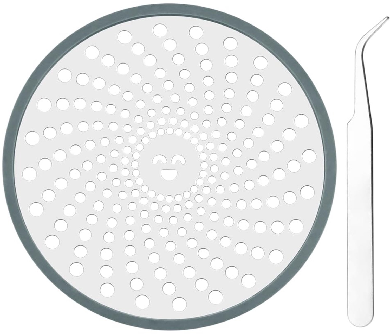 AFASOES Douche-afvoerdeksel, Haarvanger, Douche Afvoer Haar Catcher, Badkamerbeschermer, Roestvrijstalen Gootsteenzeef, Afvoerfilter met Pincet voor B