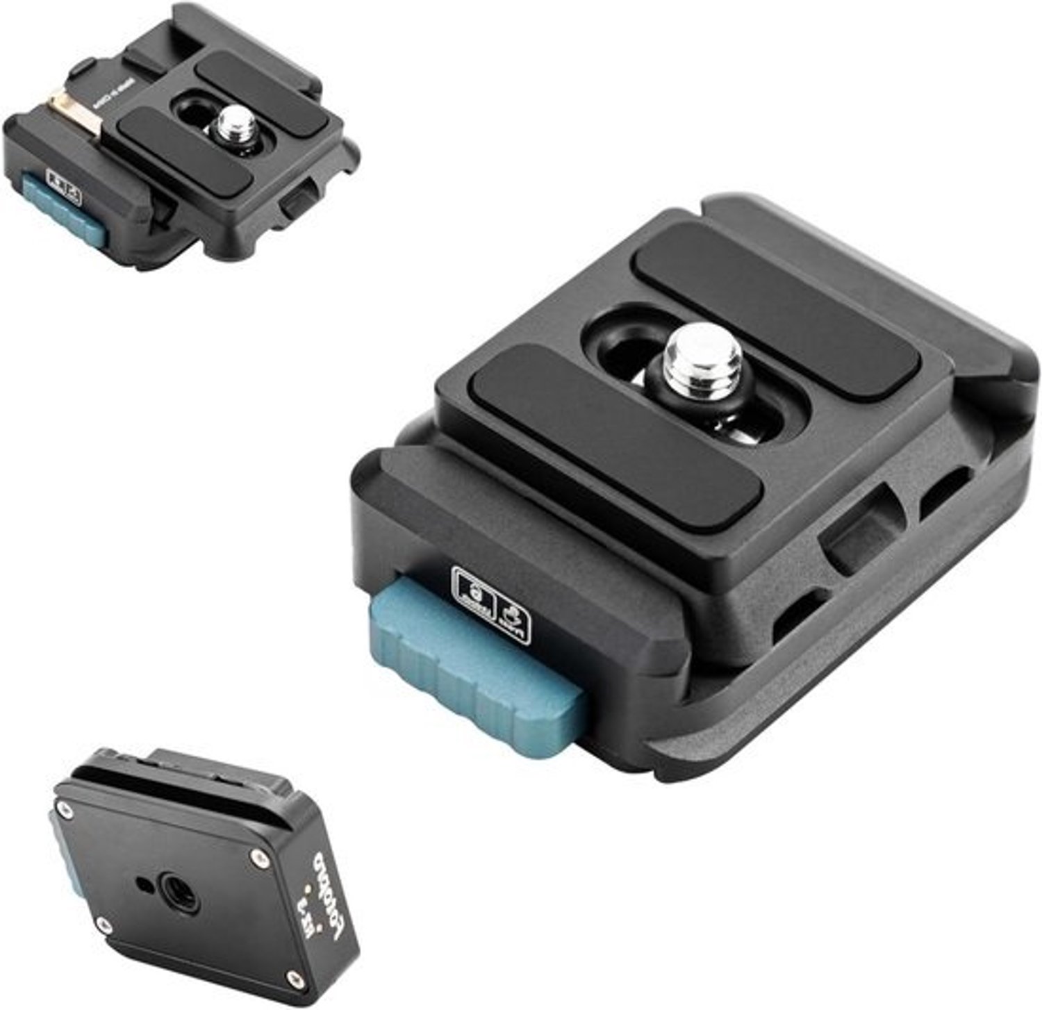 Snelwissel Camera Mount - Snelle Bevestiging - Camera Wisselen - Arca Compatibel - 56 x 40 x 17 mm - Zwart