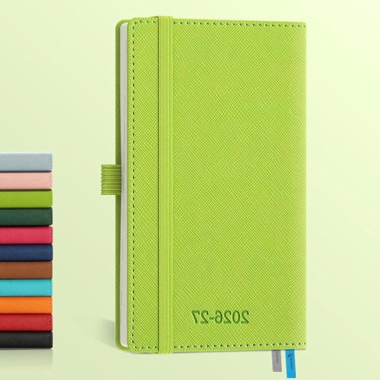 Agenda 2026 2027 - Weekplanner Notitieboek - Plannen en Noteren - 18 Maanden Overzicht - A6 Formaat - Wasabi Groen