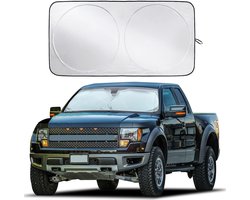 EcoNour Truck Windshield Sun Shade with Storage Pouch | Reflective 240T Material Sun Shield for UV & Heat Protection | Foldable Windshield Cover | Mus