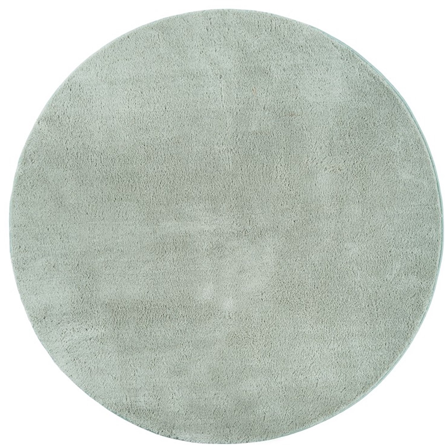 TapisTrend Harig tapijt Groen 120 cm rond Effen, wasbaar, antislip vloerkleed met een zachte pool van 19 mm voor de woonkamer, slaapkamer en eetkamer