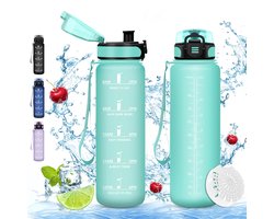 SnelShoppen - Vikaster Sportdrinkfles 1000 ml - BPA-vrije Drinkfles - Lekvrij - Geschikt voor Koolzuur - Fiets, Fitness, School, Outdoor, Kinderen