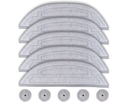 5 Mop Cloth + 5 Edge Mop Cloth Compatible with Roborock S8 MaxV Ultra, S8 Max Ultra Robot Vacuum Cleaner, VibraRise - ShopVlot