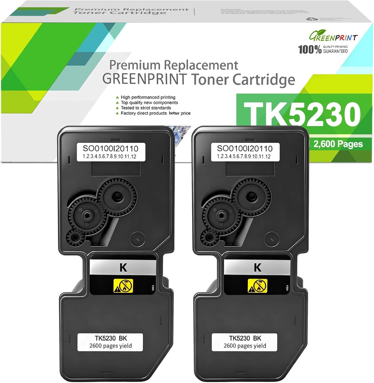 Tonercartridges TK5230 - 2 Zwart - 2600 pagina's - Geschikt voor Kyocera printers - ShopVlot