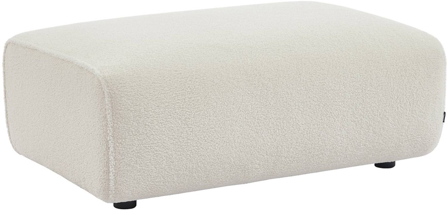 sweeek Poef, module voor bank, voetenbank voor 3-zitsbank bouclé, l 102 x b 70 x h 41cm - wallas Crème