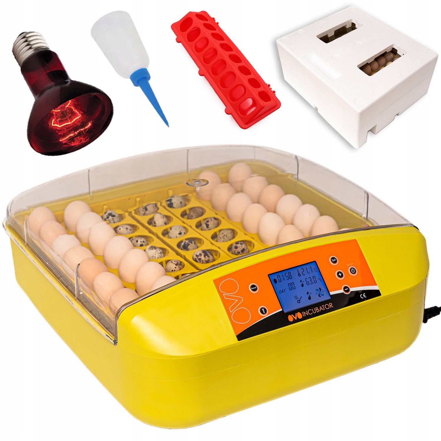 Automatische Incubator voor 56 Eieren - Inclusief Broedkooi & Accessoires