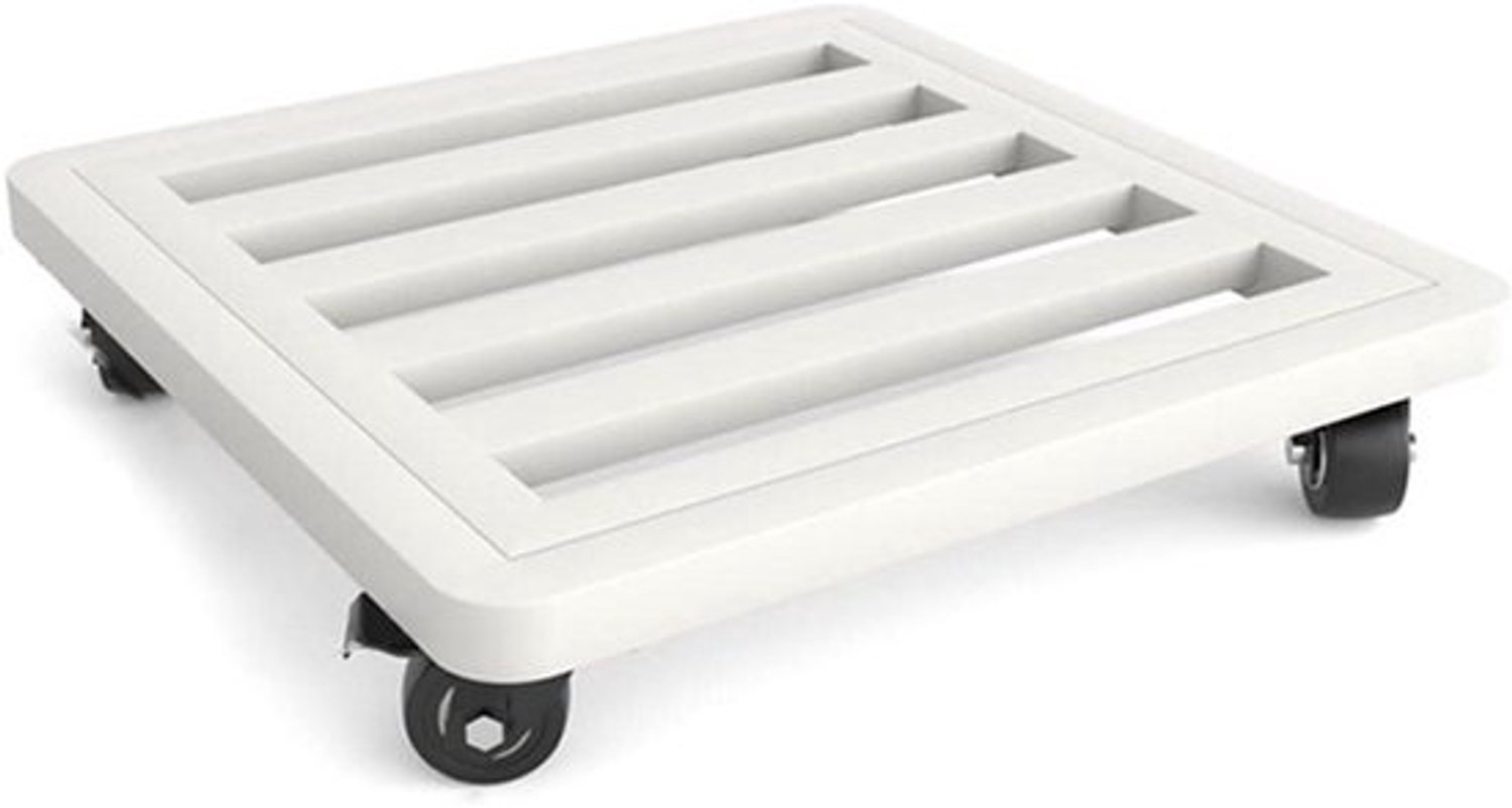 Plantenroller met Wielen - Plant Trolley Bloempot - Planten Verplaatsen - Roestvrij IJzeren Frame - Tot 60cm - Zwart
