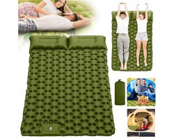 Merkloze 2-persoons self-inflating slaapmat met ingebouwde pomp