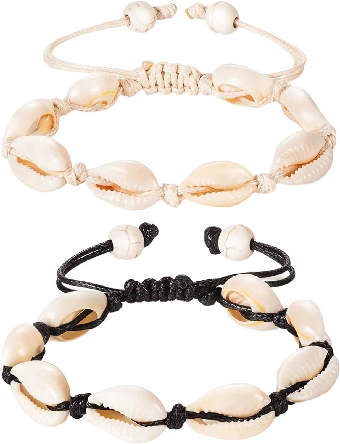 Anklet 2 Stuks - Natuurlijke Shell - Handgemaakt - Boho Stijl Voor Zomer - Vemera