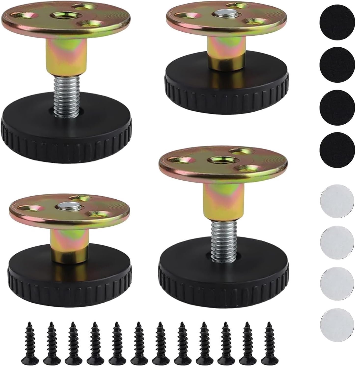 Verstelbare meubelpoten 27-40 mm - Hoogwaardig carbon staal - Antislip pad - Eenvoudig te monteren - ShopVlot