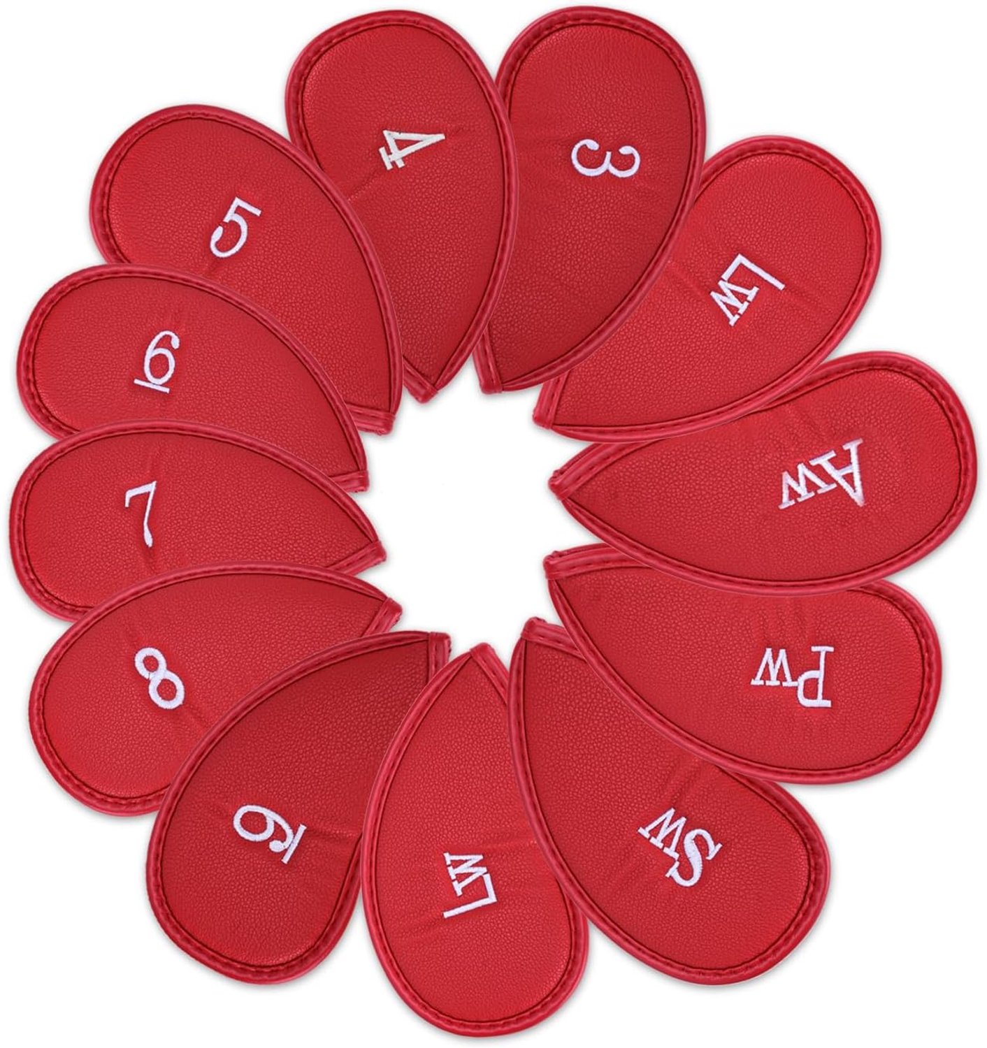 Golf Club Iron Head Covers 12pcs - Dikke synthetische leren golfheadcovers - Bescherming voor ijzers - ShopVlot