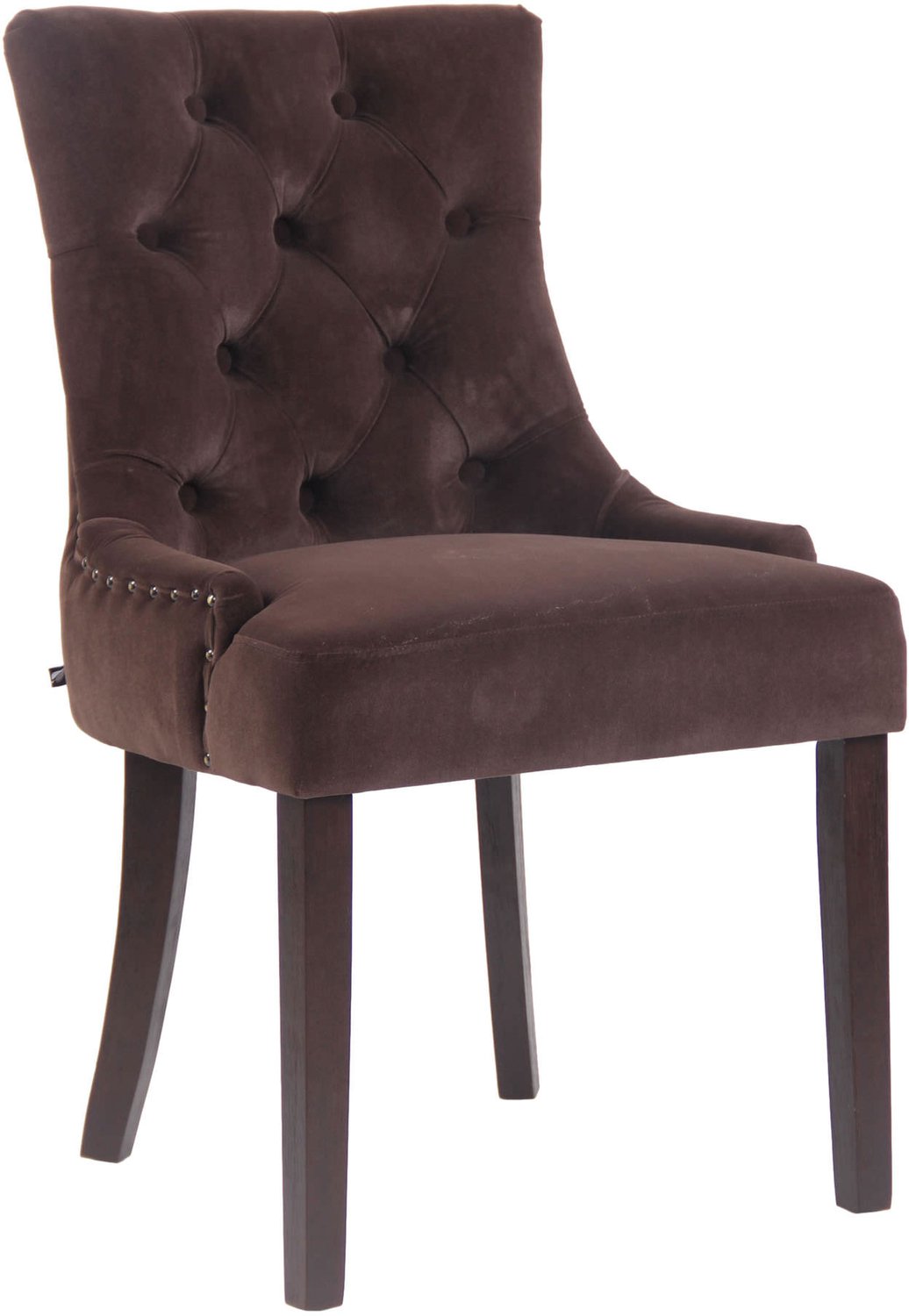 Luxe Comfort Eetkamerstoel - Fluweel - Bruin antiek/bruin