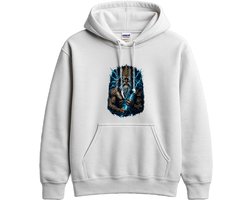 Mythologische Thunder King Hoodie – Krachtige Heerser met Bliksem – Anime Streetwear – Unisex Hoodie voor Dames & Heren – Origineel Cadeau