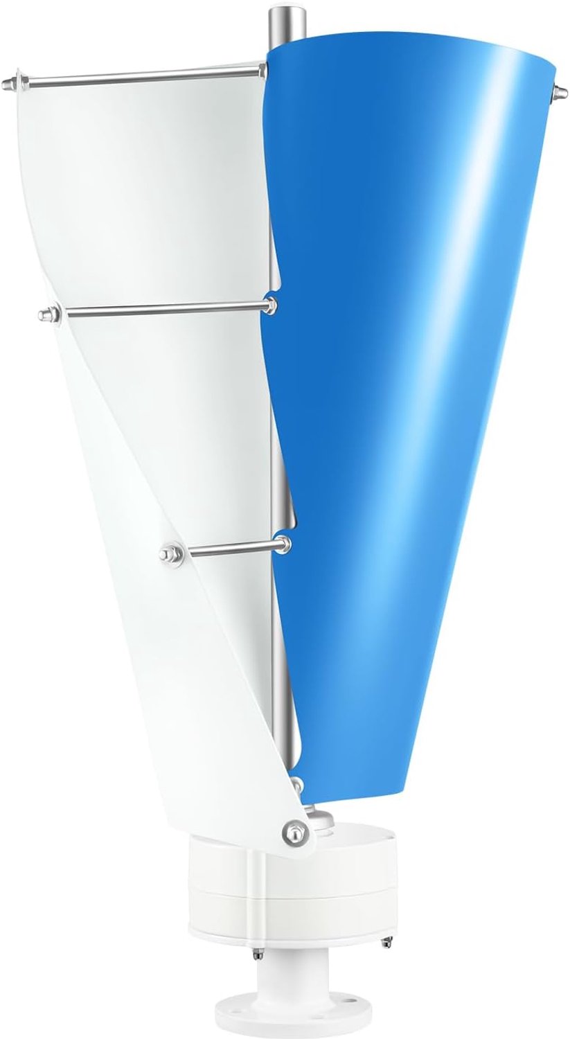 100 W windturbine-generator, 24 V windgenerator met controller, verticale windturbine, complete set voor camper, boot, tuinhuis, hut, eilandstroomvoorziening en buitenverlichting