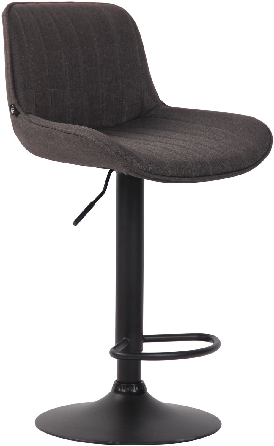 Luxe Comfort Barkruk - Stof - Donkergrijs zwart/donkergrijs