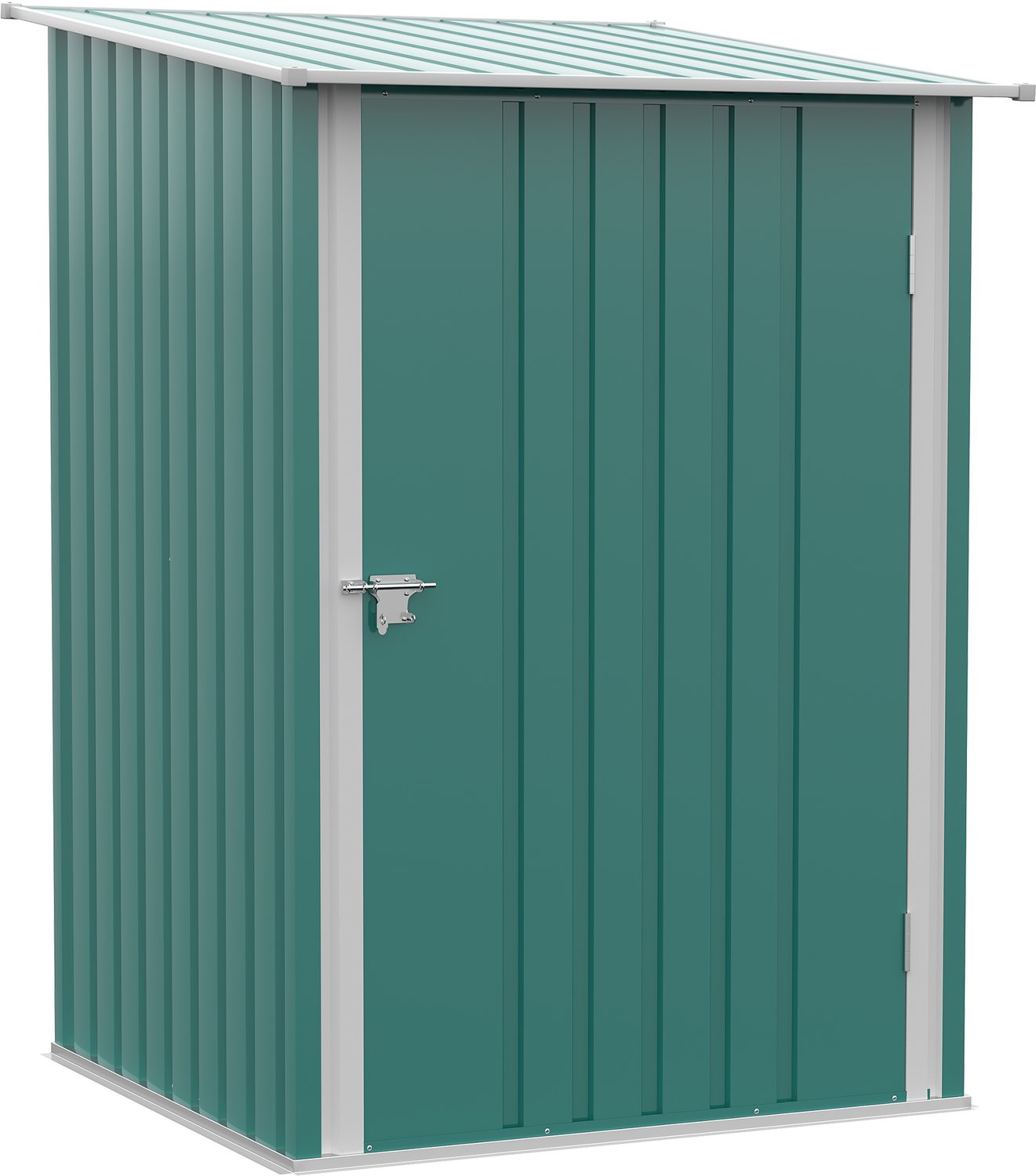 Sunona Metalen tuinhuis - Met pultdak en afsluitbare deur - 100 x 103 x 160 cm - Groen