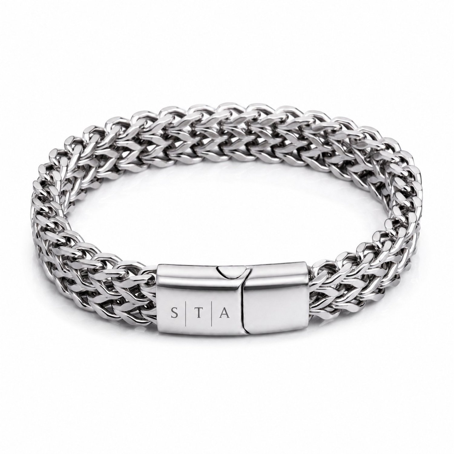 Heren Armband met Initialen 21 centimeter