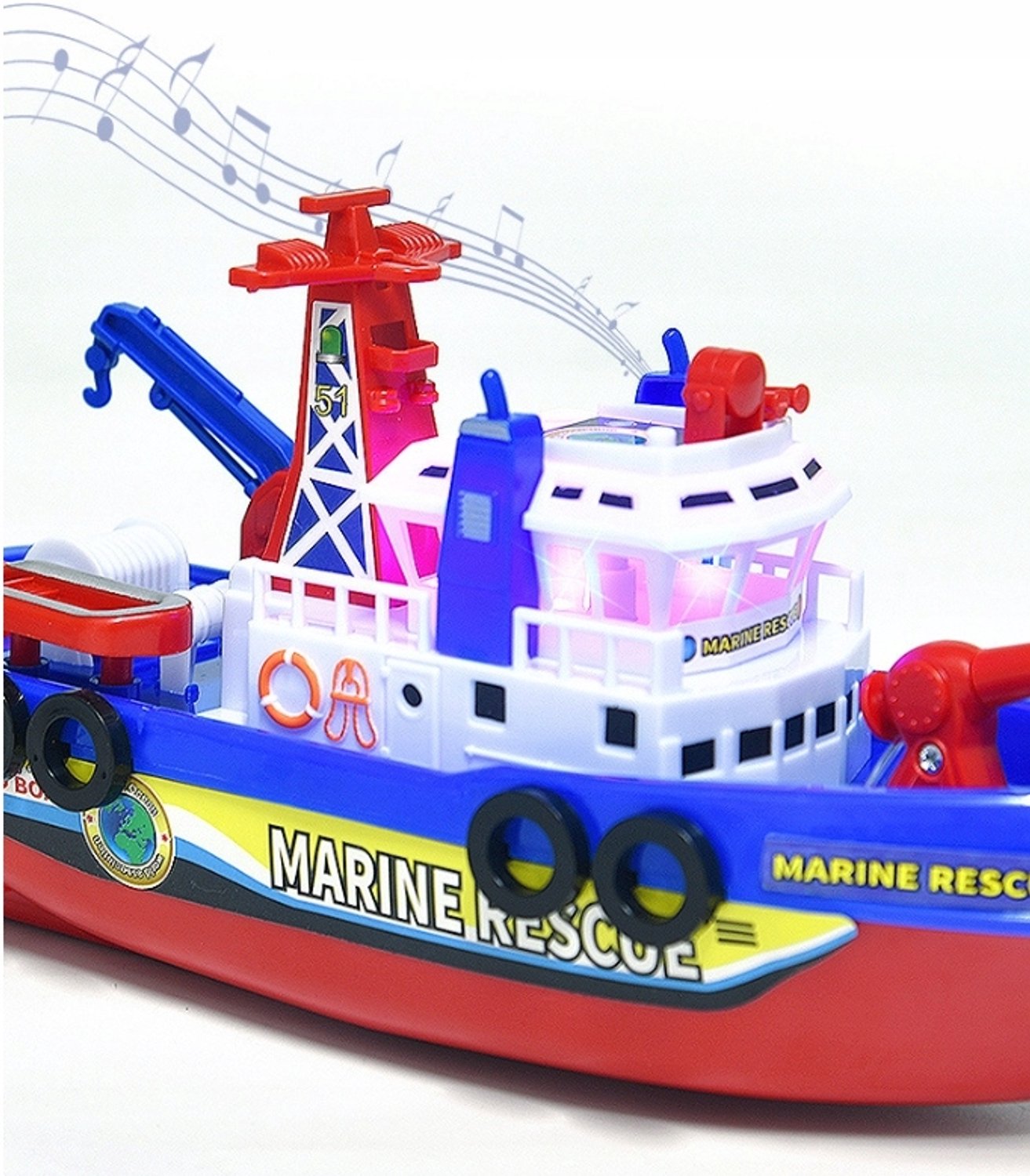 Varend Schip Speelgoed met LED & Waterkanon - Bad & Zwembad Plezier – foto 3