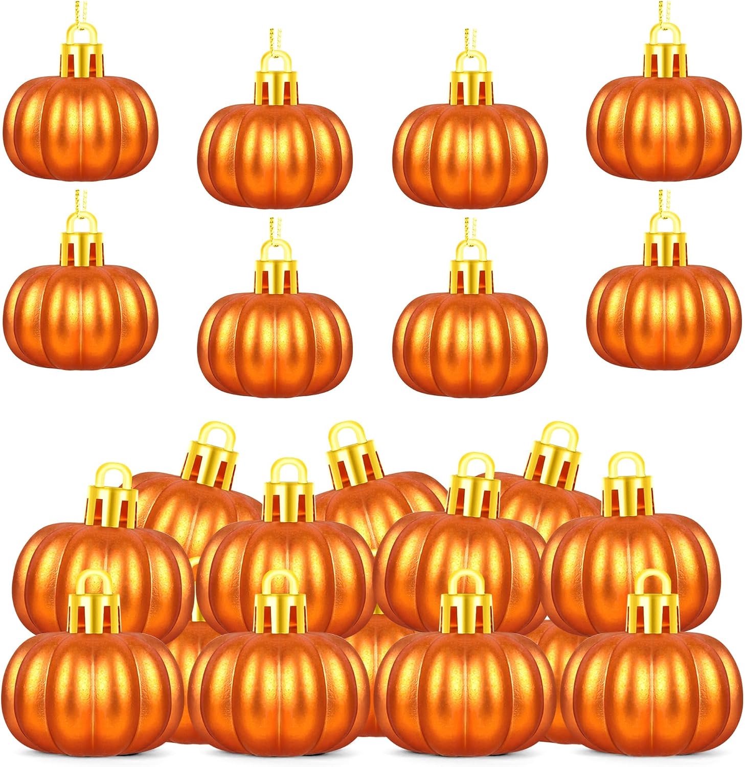 12 stuks ballen om op te hangen in pompoenvorm, pompoenornament voor de
