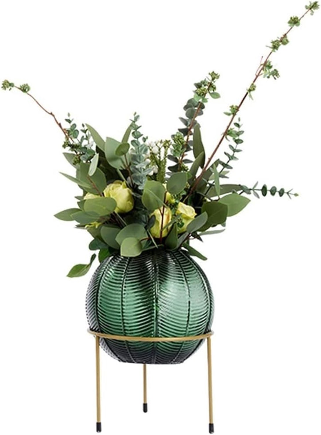 Kunstbloemen Kunstbloemen met vaas simulatie groene planten bloemen decoraties moderne woonkamer ingang eettafel nep bloem set Decoratieve(40cm/15.7inch)