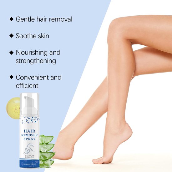 2 Stuks Pijnloze Ontharingsspray, Spray die Haargroei Remt, Body Hair Removal Cream, Vertraagt Haargroei, Ontharing van Oksels en Benen, Geschikt voor alle Huidtypes — afbeelding 5