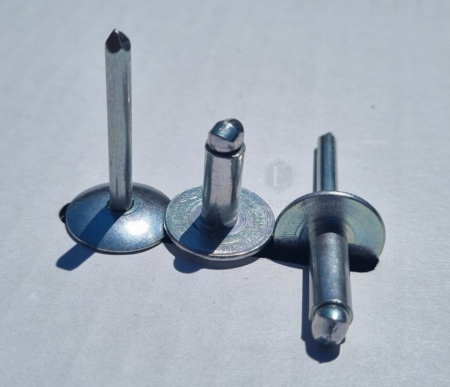 Aluminium-Stalen Klinknagels 6x12mm, Kop 18mm, 50 Stuks