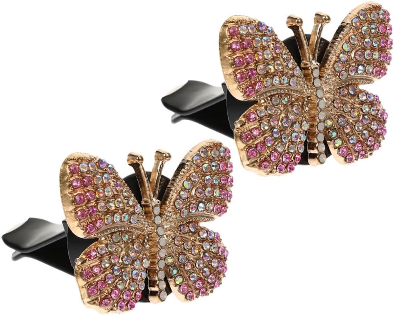 2 Stuks Aromatherapie Vent Clips met Strass voor Auto Elegante Auto Accessoires voor Vrouwen Geurverspreiding Duurzaam