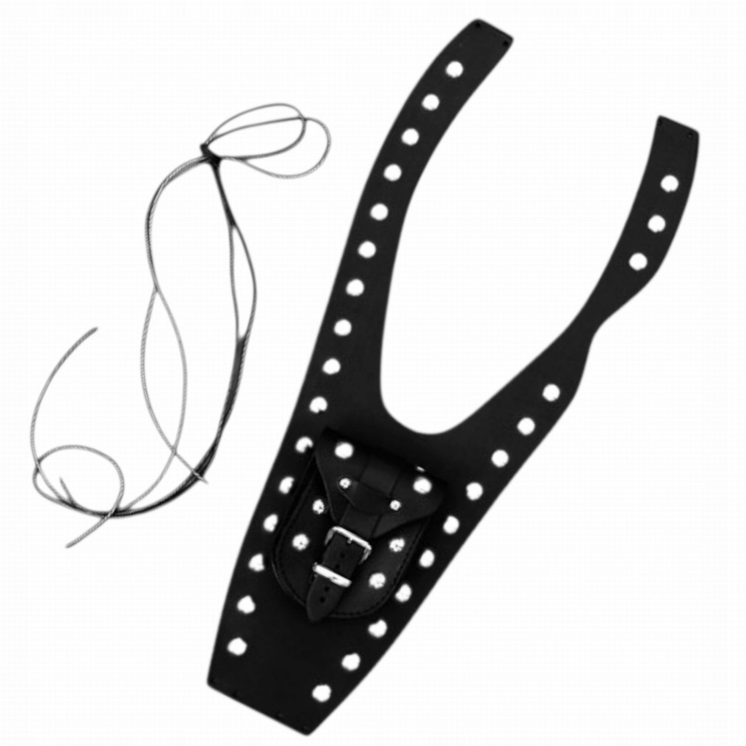 Merkloze Leren Tankriem Motor met Studs & Opbergvak