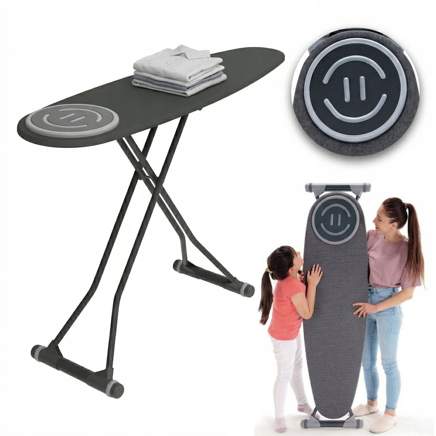 Promis Luxury Pro Serie - Strijkplank - 152 x 44 cm - Geschikt voor Stoomstations - Verstelbare Hoogte