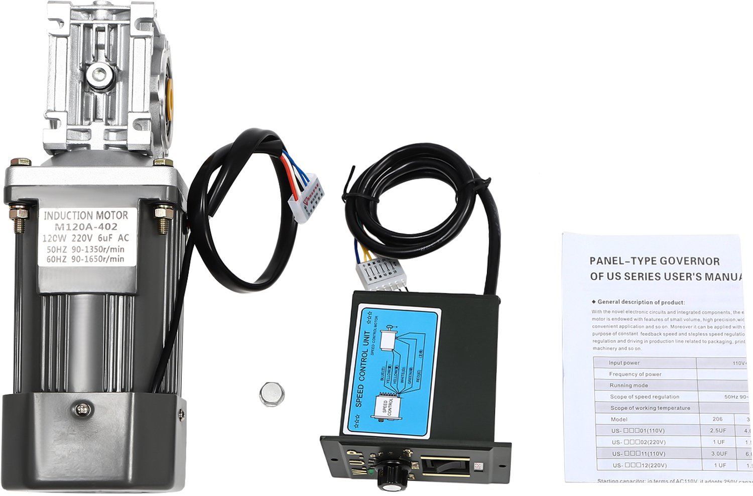 Wormwielmotoren 120W - 30000 Omwentelingen - Elektrische Versnellingsbak - Hoog Koppel - 220V - Reductiemotor
