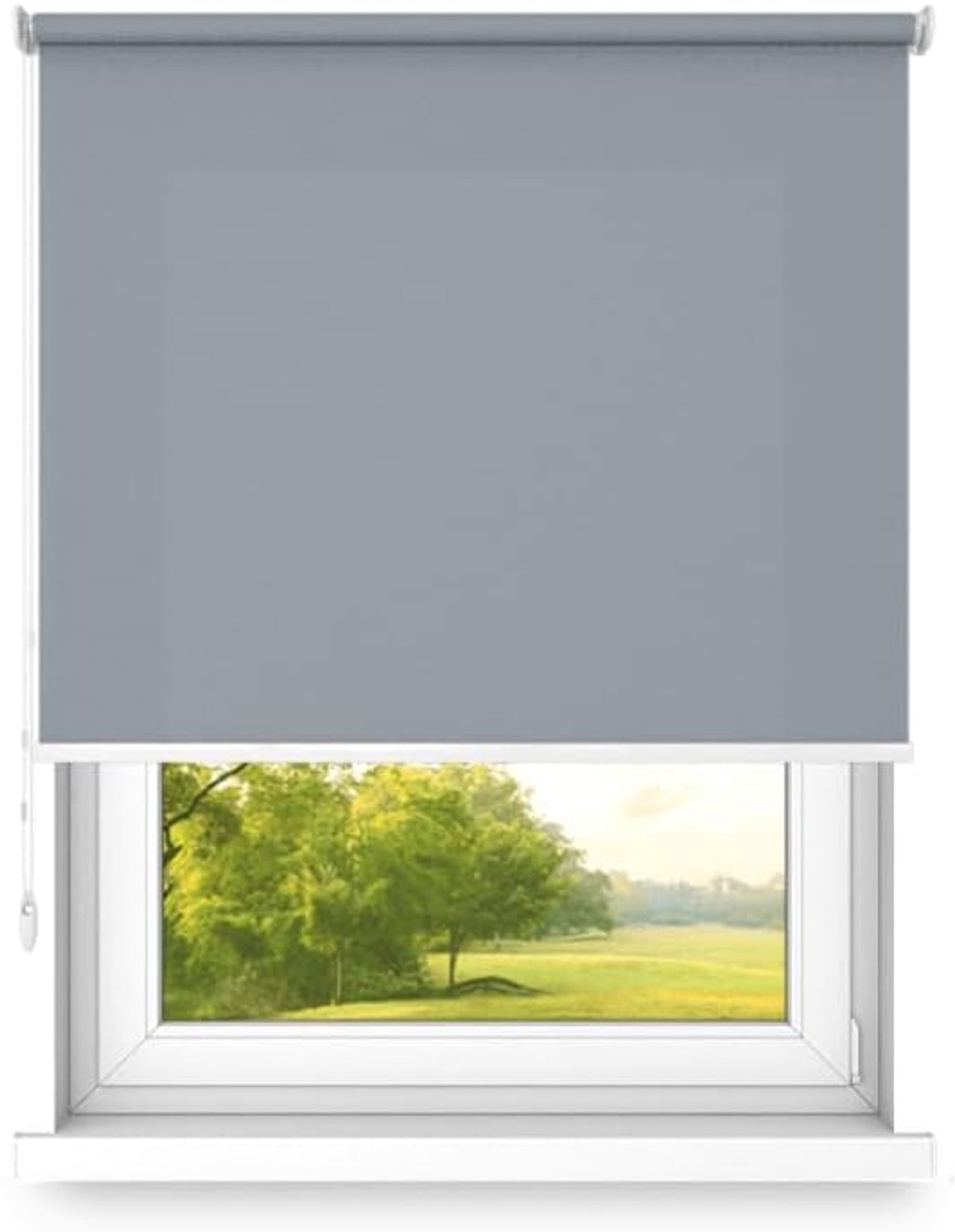Rolgordijn, wand- of plafondmontage, groot formaat, fi 32, stalen bevestiging, semi-verduistering, Donkergrijze kleur, 900x2400mm