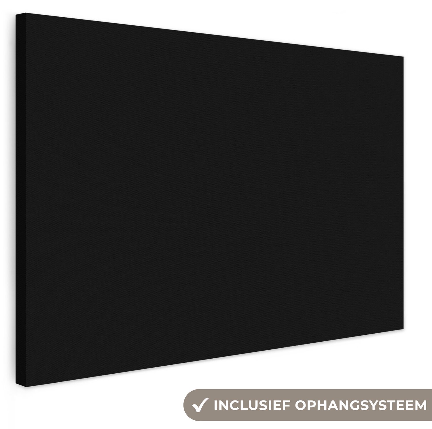 Canvas schilderij 140x90 cm - Exclusieve wanddecoratie Black - Noir - Zwart - Muurdecoratie woonkamer - Slaapkamer decoratie - Kamer accessoires - Schilderijen op canvas groot XXL