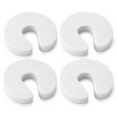 Deurstoppers - kinderbeveiliging - Deurstopper - foam - 4 stuks - wit