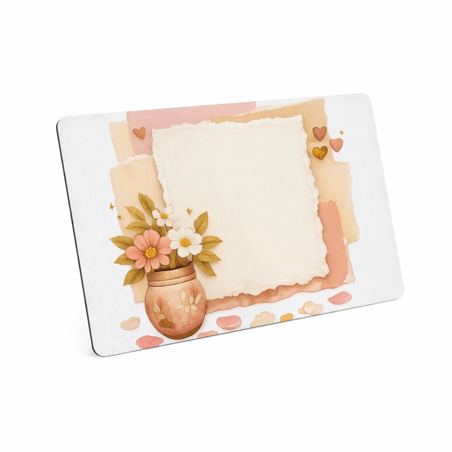Mr Cadeautjes MDF magnetische fotolijst 28 x 19 - design Een zachte, luxe collage met een positieve affirmatie in het | cadeau Wit