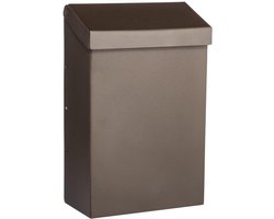 Architectural Mailboxes Modern Heritage™ - verticale wandbrievenbus voor buiten - verzinkt staal, roestbestendig - klein, bronskleurig