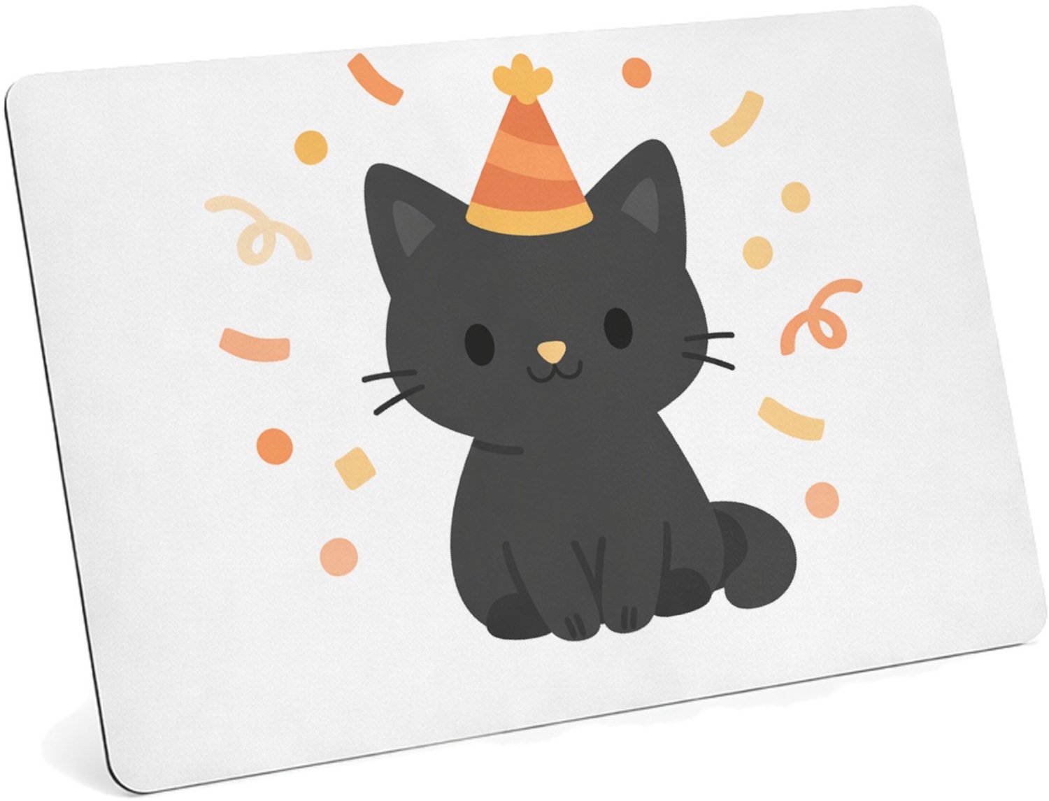 Mr Cadeautjes MDF magnetische fotolijst 28 x 19 - design Een rustige felicitatiekaart met een konijn op een zachte ac | cadeau Wit
