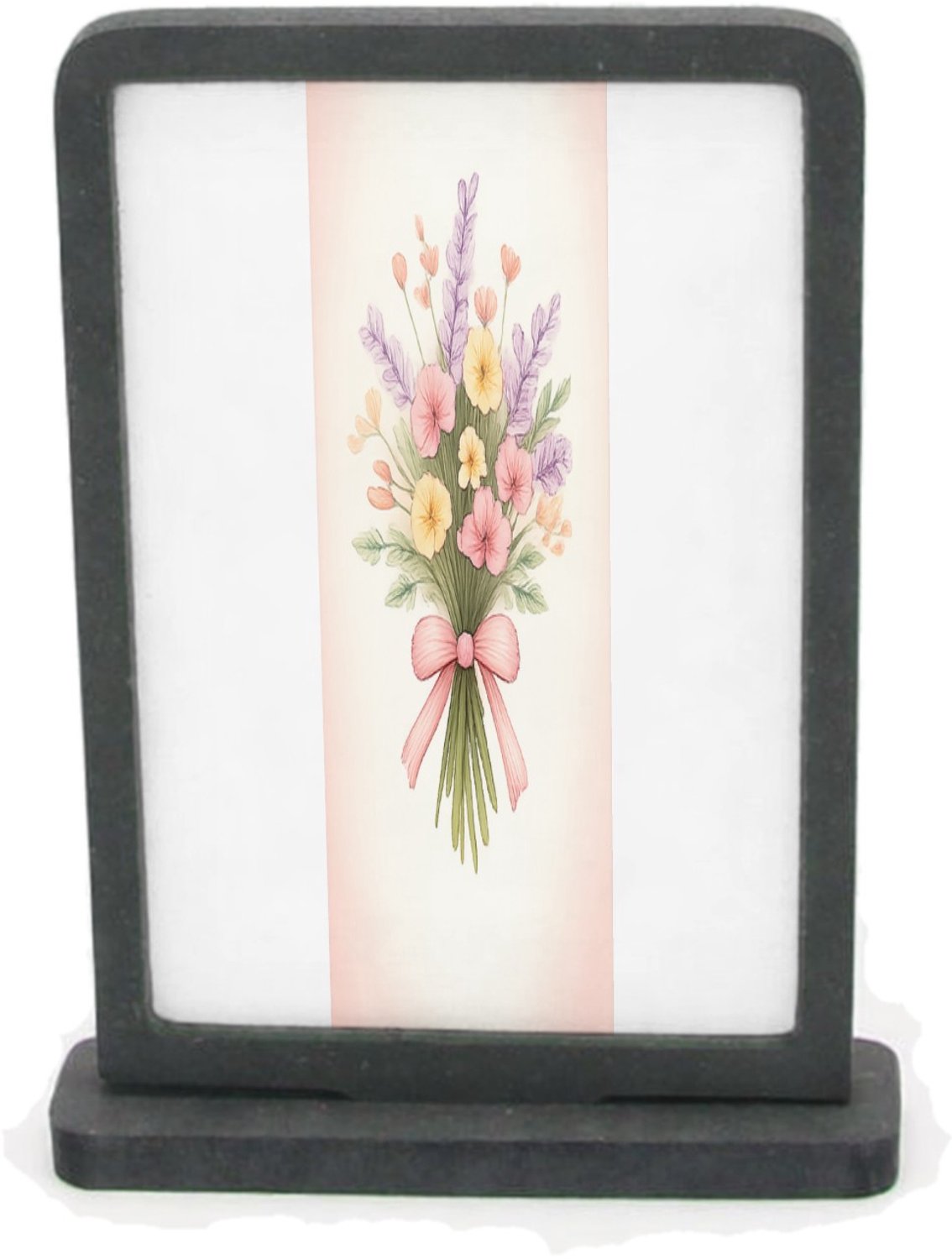Mr Cadeautjes Houten fotolijst rechthoek met MDF inleg - design Een serie elegante natuurboeketten in zachte cadeaustijl, ma | cadeau Wit
