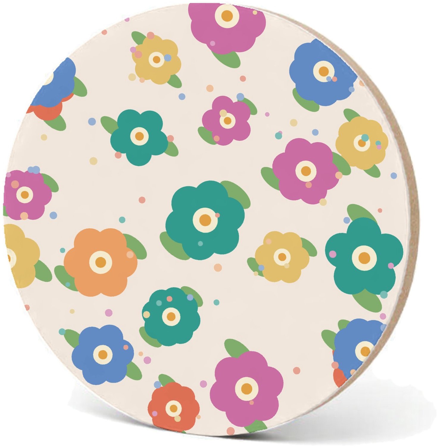 Mr Cadeautjes MDF fotolijst - design Bloemenveld | cadeau Wit