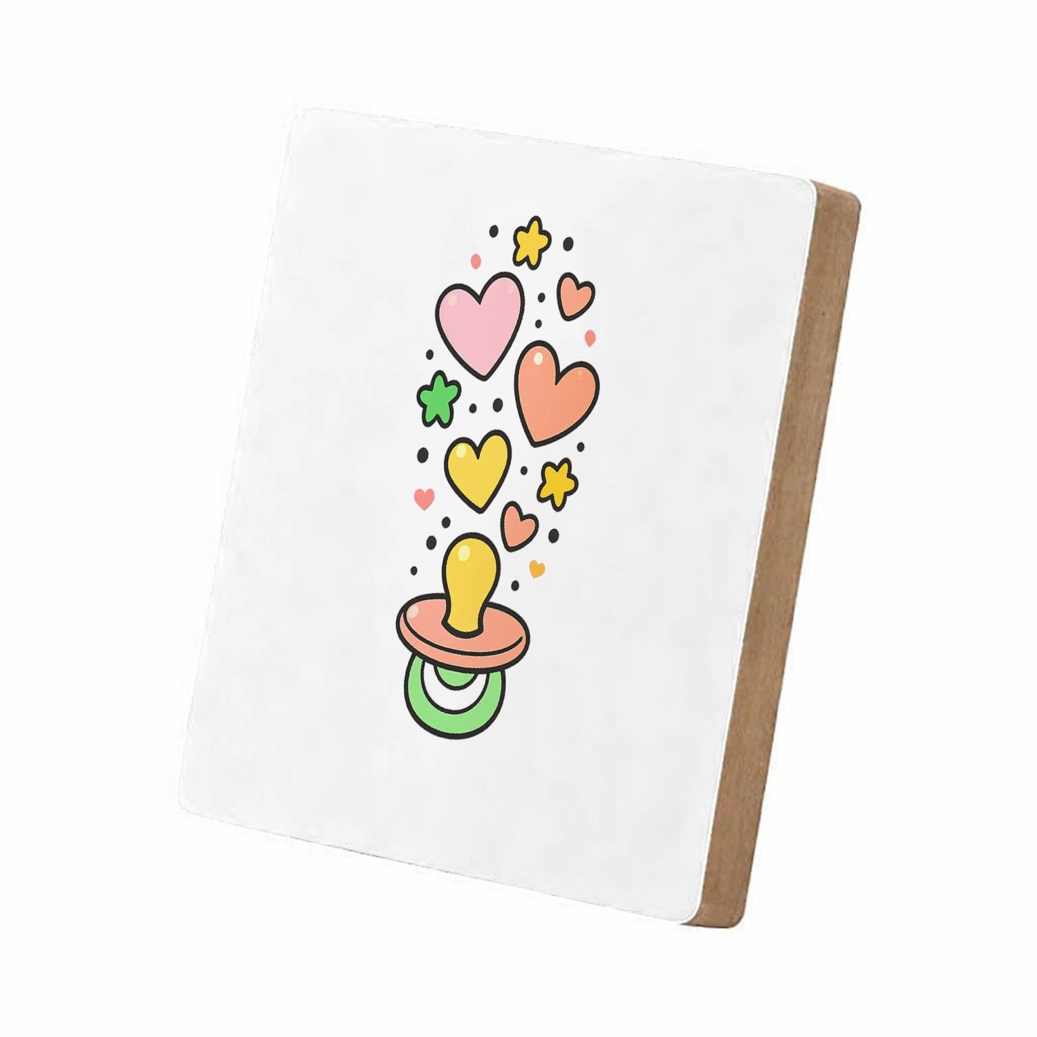 Mr Cadeautjes MDF staande fotolijst 15,2 x 15,2 - design Een speelse onthulling rond een nieuwe rol in de familie, me | cadeau Wit