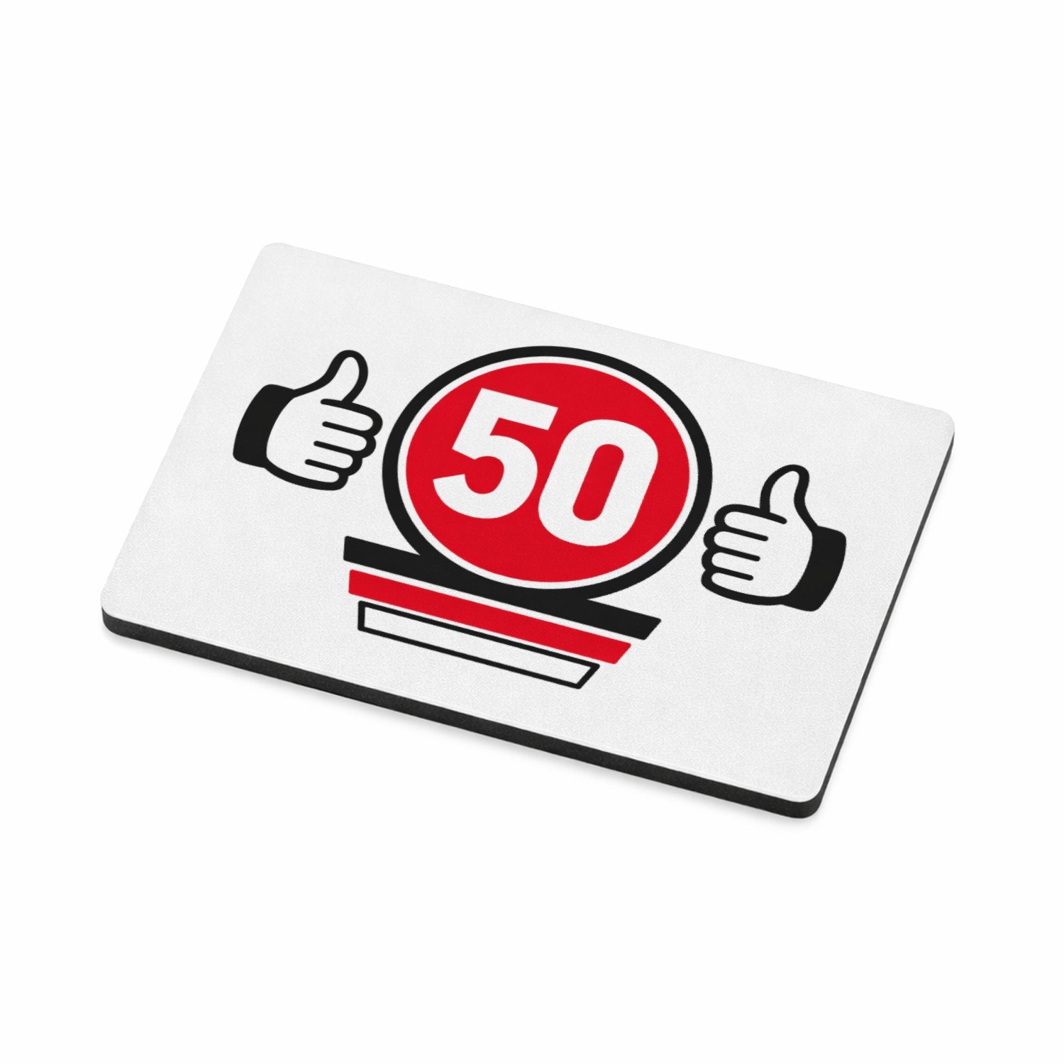 Mr Cadeautjes MDF magnetische fotolijst 7,5 x 5 - design Een compacte verjaardagsbadge met een eigenzinnige sportieve | cadeau Wit