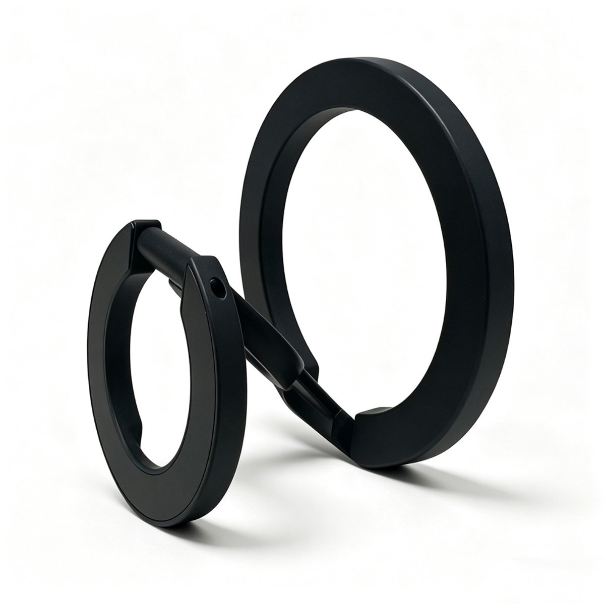 BeHello Magnetische telefoonhouder met dubbele ring zwart