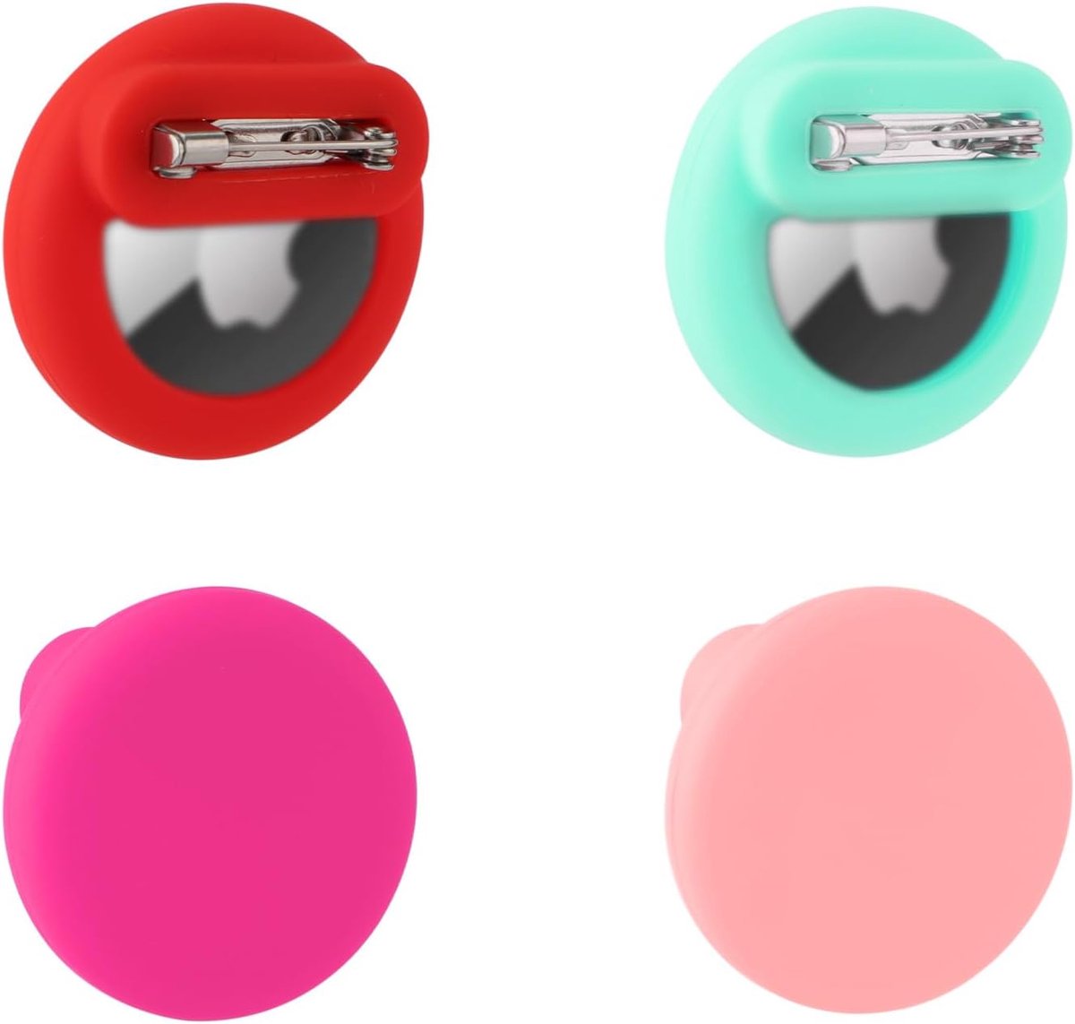 Verstevig je veiligheid met een 4-pack siliconen houder voor AirTag, ideaal voor kinderen en volwassenen, in diverse kleuren