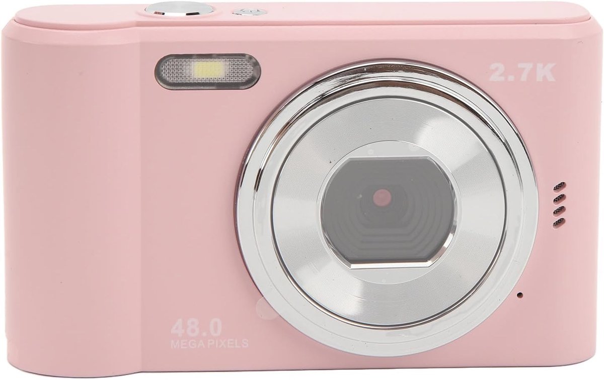 Camera voor Studenten, 1080P HD 44MP Autofocus Vloggen video- en Fotocamera met 16x Digitale Zoom, Compacte Oplaadbare Camera met 2,4-inch Scherm, Ideaal voor Kinderen