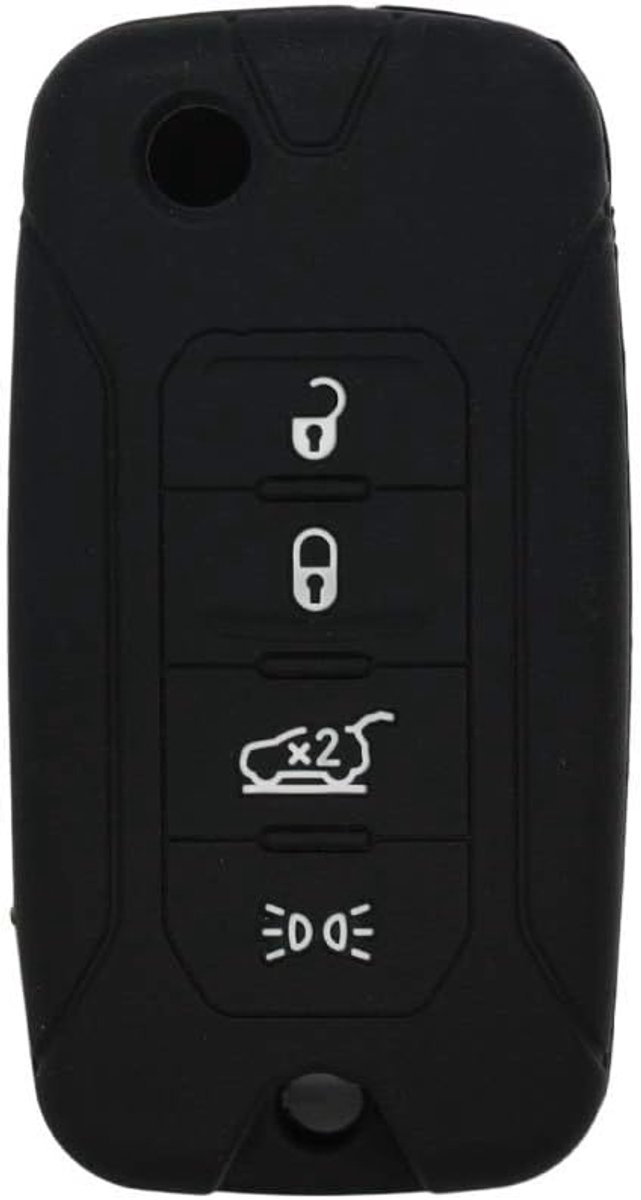 Silicone Cover Protector Case Holder Skin Jacket Compatible with JEEP Renegade 4 Button Flip Remote Control Keychain - ShopVlot