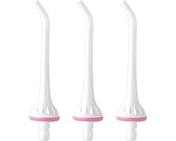 3 stuks reservepunten voor Coslus, Hangsun, Nicwell waterflosser, monddouche opzetstukken Jet Tip mondstuk, hoogwaardig ABS-materiaal, wit