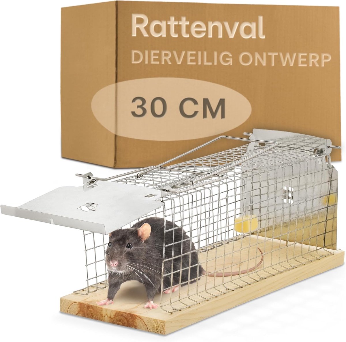 Rattenval Levendvangkooi 30 cm – Rattenkooi – Diervriendelijke Val
