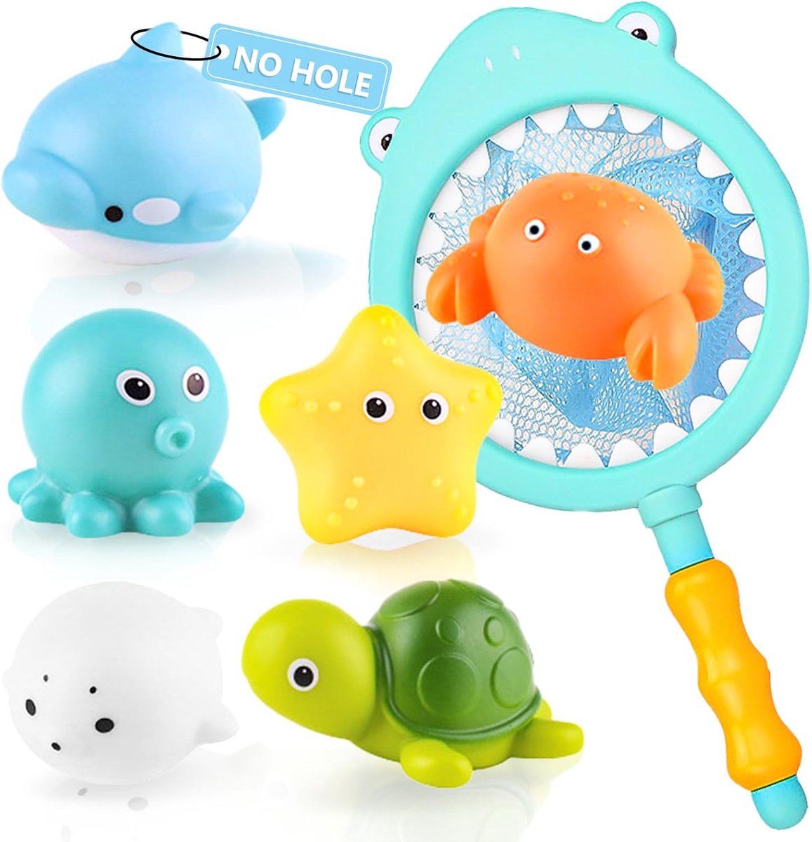 Badspeelgoed zonder gaten, 7 stuks, schimmelvrij badspeelgoed voor baby's, 2, 3, 4 jaar, waterspeelgoed, opbouw, zwembad, badspeelgoed voor jongens en meisjes